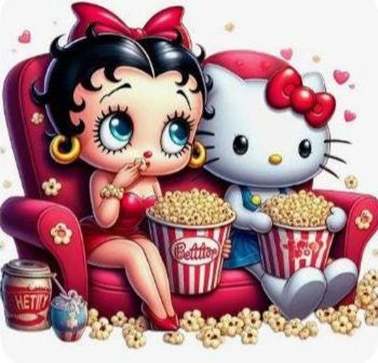 Betty Boop & Hello Kitty Sticker